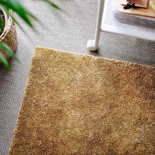Ковер, короткий ворс, темный золотисто-коричневый 80x150 см IKEA STOENSE СТОЭНСЕ 504.821.38 - фото 4