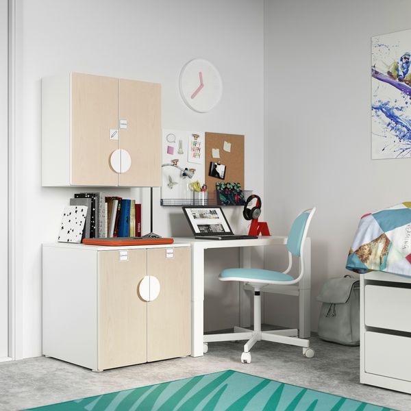 Навесной шкаф, 60x32x60 см, белый береза, с 1 полкой IKEA SMÅSTAD СМОСТАД 193.899.58 - фото 3