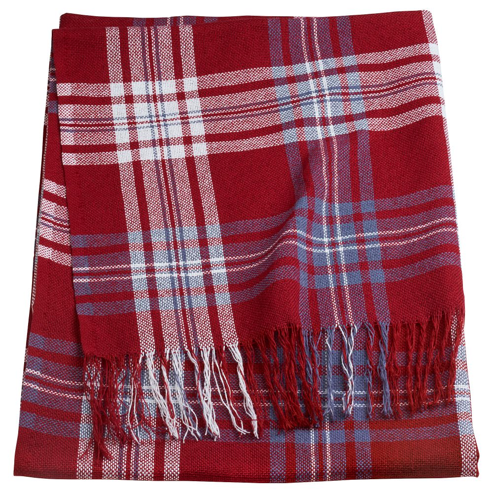 Плед АННАМИА, клетка, красный (140x205 см) - фото 1