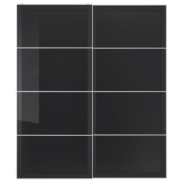 Пара раздвижных дверей, серое стекло 200x236 см IKEA УГГДАЛЬ 793.117.49 - схема-чертеж с размерами