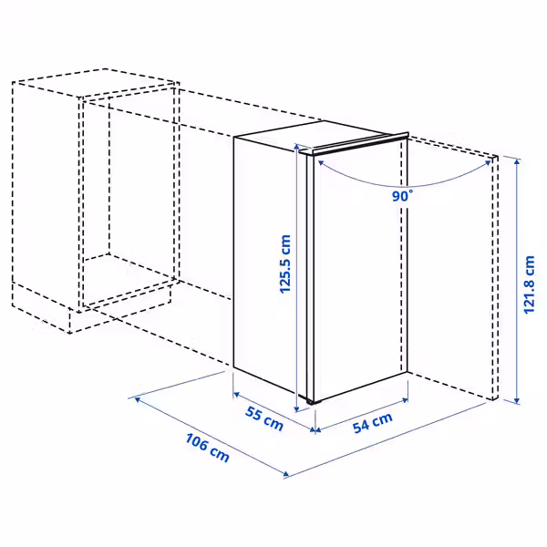 IKEA, дополнительный ракурс - схема-чертеж с размерами