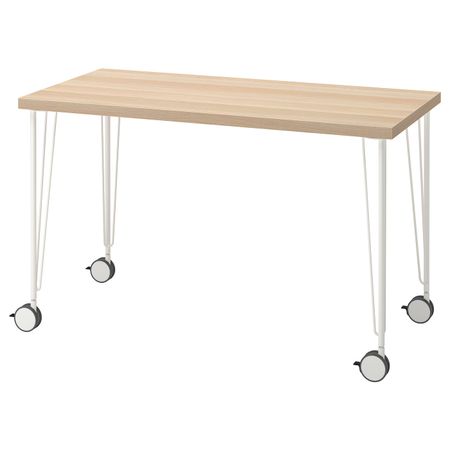 Письменный стол, под беленый дуб/белый 120x60 см IKEA LAGKAPTEN ЛАГКАПТЕН / KRILLE КРИЛЛЕ 794.169.11