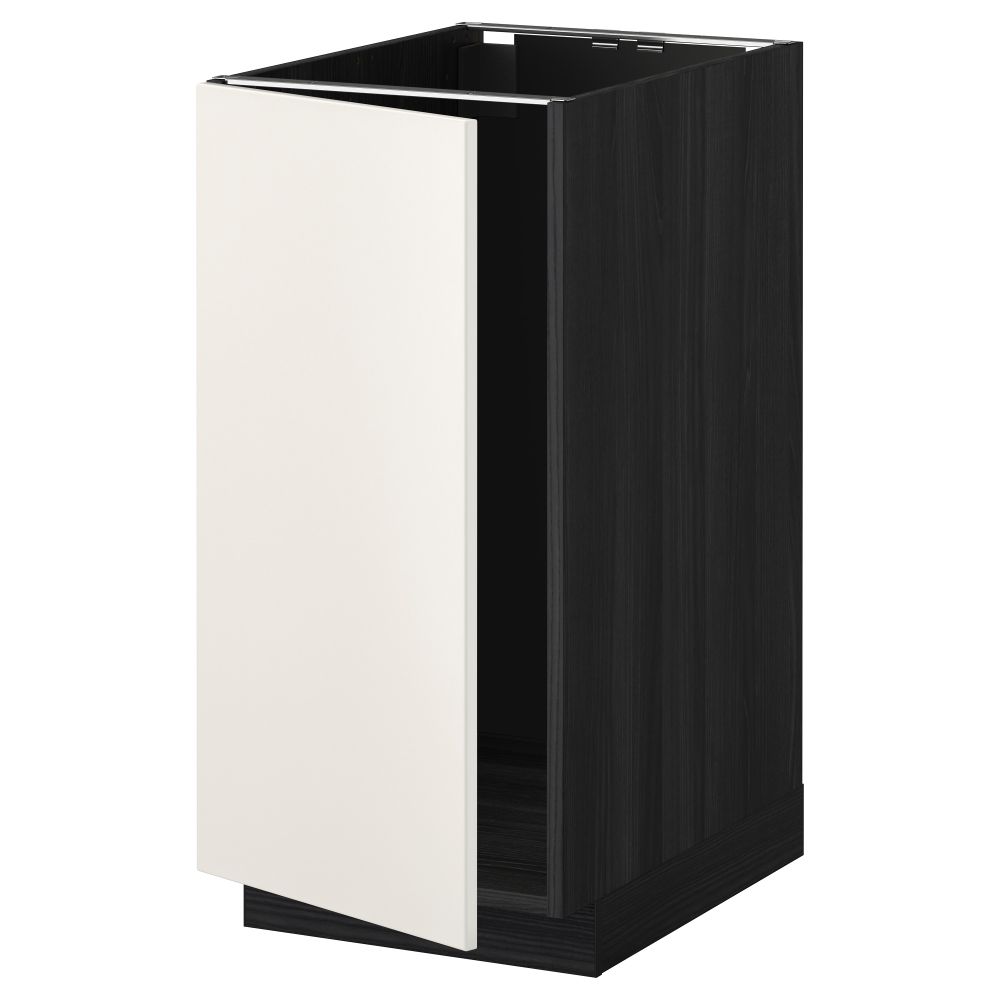 Напольный шкаф для мойки, мусорных контейнер МЕТОД, черный, Веддинге белый (40x60 см) - схема-чертеж с размерами