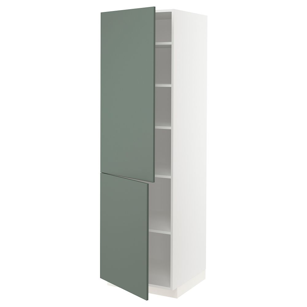Высокий шкаф с полками, 2 дверцы, 60x60x200 cm IKEA METOD МЕТОД 294.666.06 - фото 1