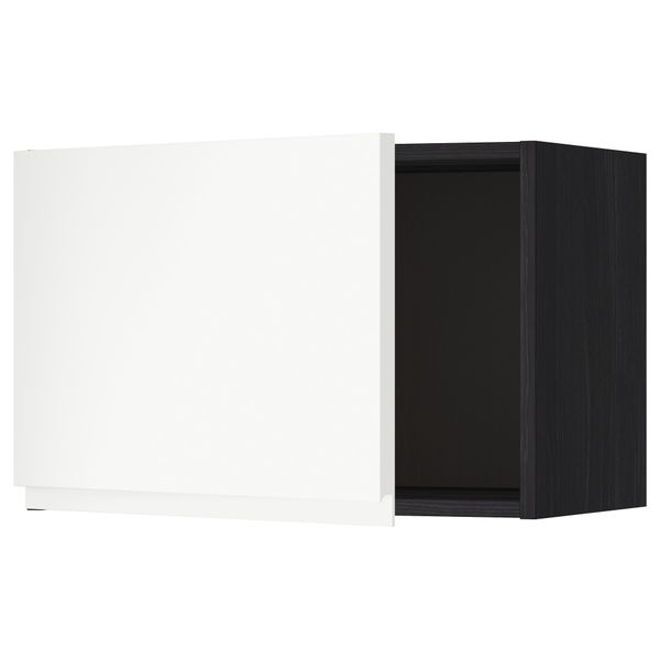 Шкаф навесной МЕТОД, черный, Воксторп белый - схема-чертеж с размерами