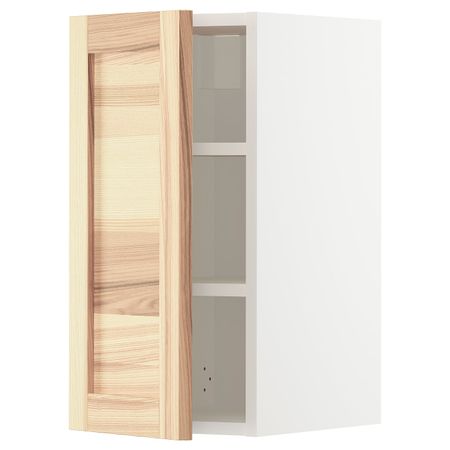 Шкаф навесной с полкой, белый/Торхэмн ясень 30x60 см IKEA METOD МЕТОД 293.015.83