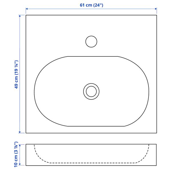 IKEA, дополнительный ракурс - схема-чертеж с размерами