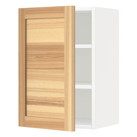 Шкаф навесной с полкой, белый/Торхэмн ясень 40x60 см IKEA METOD МЕТОД 692.259.07