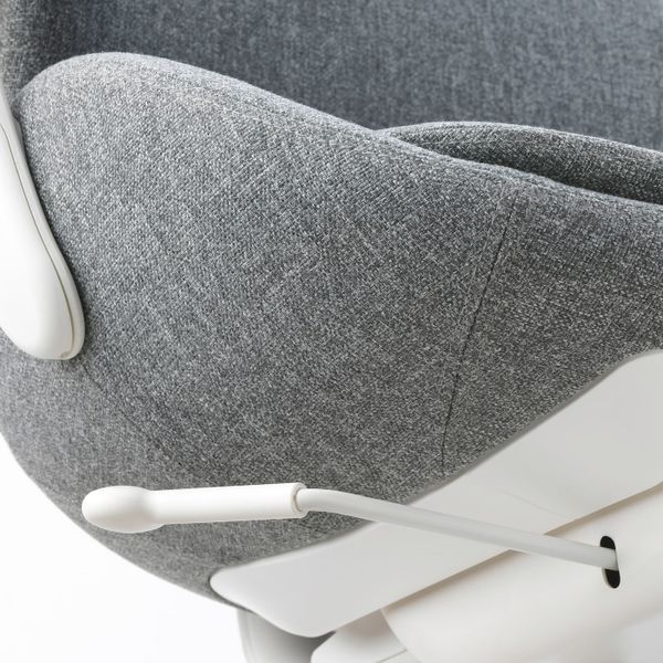Рабочий стул с подлокотниками, Гуннаред классический серый-белый IKEA HATTEFJÄLL ХАТТЕФЬЕЛЛЬ 092.521.35 - фото 5