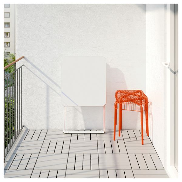 Садовый стол + 2 табурета ГЭРО / ВЭСТЕРОН, белый, оранжевый - фото 3