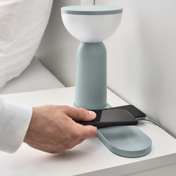 Переносная лампа, зарядное устройство, регулируемая яркость серо-синий светлый IKEA BETTORP 904.303.69 - фото 4