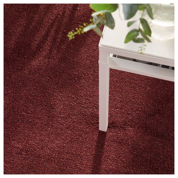 Ковер, короткий ворс, темно-красный 133x195 см IKEA TYVELSE ТЮВЕЛЬСЕ 804.268.48 - фото 4