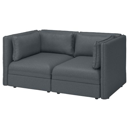 2-местный модульный диван ВАЛЛЕНТУНА, Хилларед темно-серый
