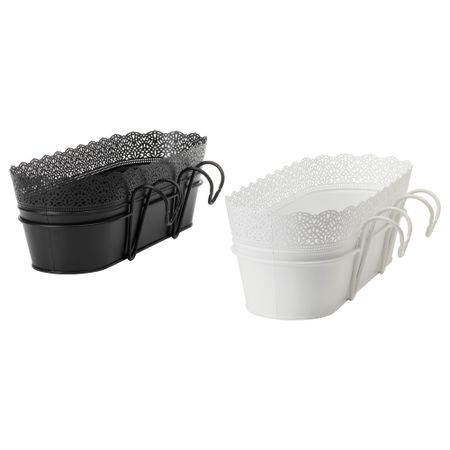 Ящик для цветов с держателем СКУРАР, д/дома/улицы, разные цвета (51x19 см)