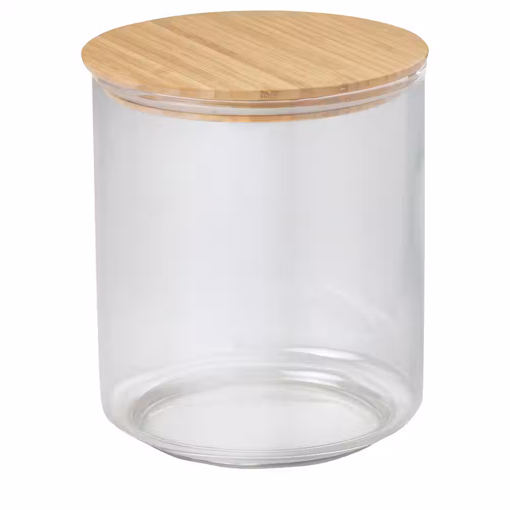 EKLATANT Банка с крышкой - прозрачное стекло/бамбук 2.3 л - фото 1