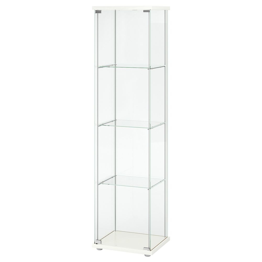 Шкаф-витрина, белый 43x163 см IKEA DETOLF ДЕТОЛЬФ 303.833.61 - фото 1