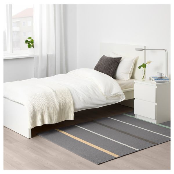 Ковер, короткий ворс, серый, разноцветный 120x180 см IKEA НОРУП 903.914.76 - фото 4