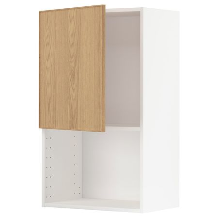 Навесной шкаф для СВЧ-печи, белый/Экестад дуб 60x100 см IKEA METOD МЕТОД 092.258.73