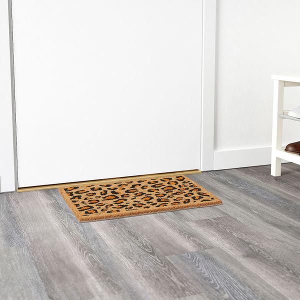 Придверный коврик, леопард черный-оранжевый 40x60 см IKEA SKIBET СКИБЕТ 404.694.44 - фото 2