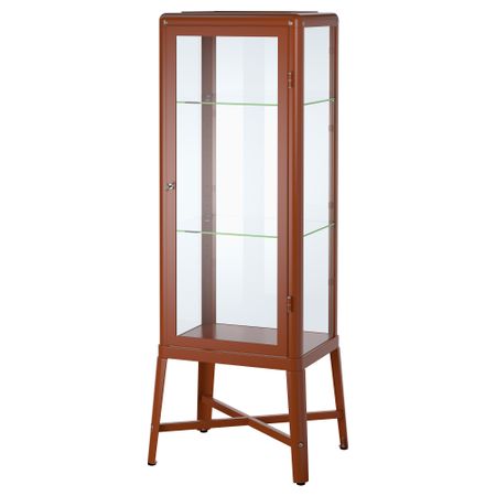 Шкаф-витрина ФАБРИКОР, красно-коричневый (57x150 см)