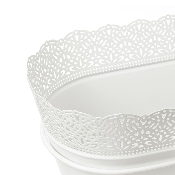 Ящик для цветов с держ, для/дома/улицы, белый 51x19 см IKEA СКУРАР 603.872.30 - схема-чертеж с размерами