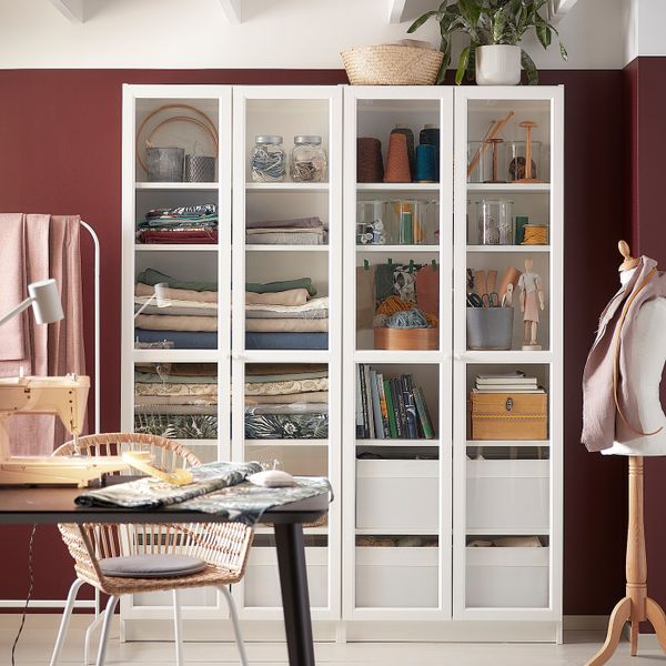 Стеклянная дверь, белый 40x192 см IKEA OXBERG ОКСБЕРГ 503.834.02 - фото 2