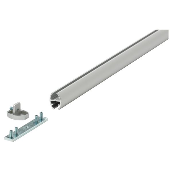 Гардинная шина, одинарная КВАРТАЛ, цвет алюминия (140 см) - фото 3