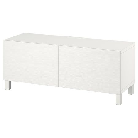 Тумба под ТВ, с дверцами, белый Лаксвикен/СТУББ/белый 120x42x48 см IKEA BESTÅ БЕСТО 594.320.83