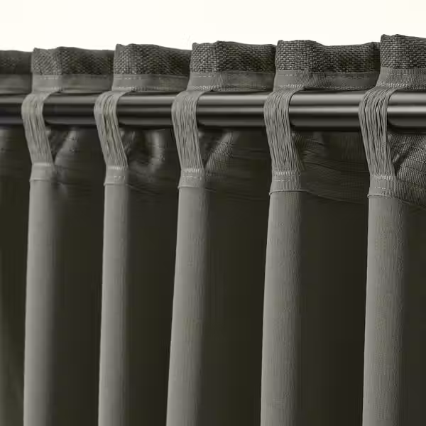 ANNAKAJSA Затемняющие гардины, 2 шт. - темно-зеленый/с лентой 145x300 см - фото 6