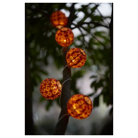 Украшение для гирлянды СОЛВИДЕН, шаровидный оранжевый
