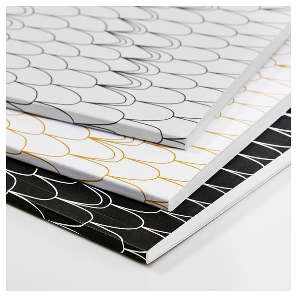 Книжка для записей ЛАНКМОЙ, белый, черный золотой (3 шт) - фото 2