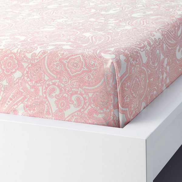 Простыня, белый, розовый 150x260 см IKEA ЙЭТТЕВАЛЛМО 504.365.99 - фото 2