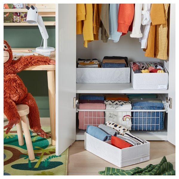 Ящик с отделениями, белый, серый 20x34x10 см IKEA СТУК 503.682.08 - фото 4