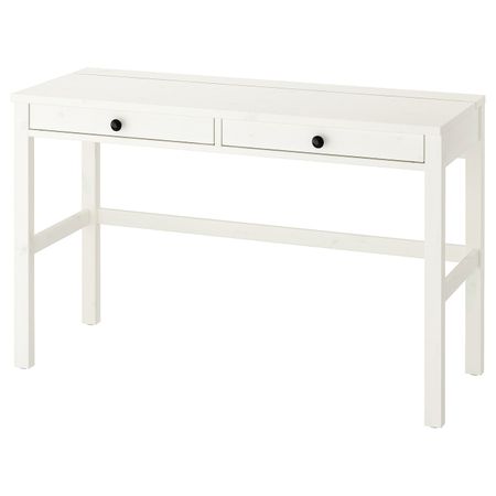 Стол с 2 ящиками, белая морилка 120x47 см IKEA HEMNES ХЕМНЭС 403.632.25