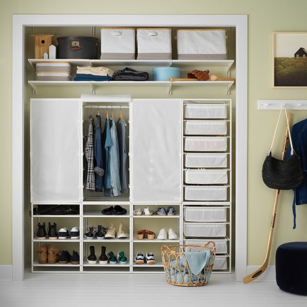 Текстильная корзина, белый 50x51x15 см IKEA JONAXEL ЙОНАКСЕЛЬ 204.312.92 - схема-чертеж с размерами