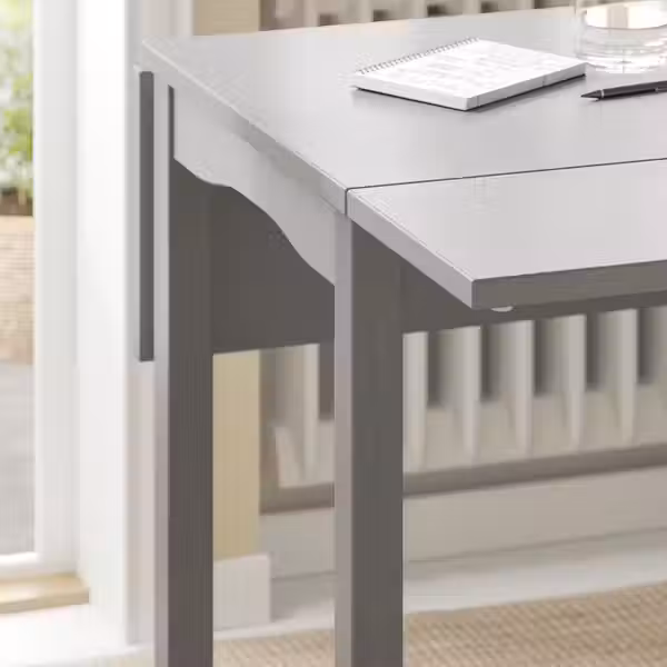 HAUGA Стол с откидной полой - серый/березовый шпон 55/82/109x74 см - фото 6