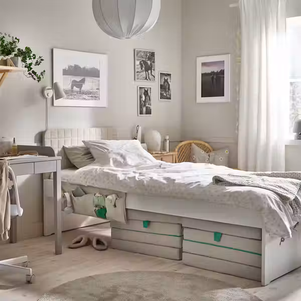 SLÄKT Изголовье с чехлом - Vissle бежевый - фото 5