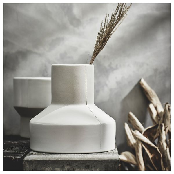 Кашпо, ручная работа белый с оттенком IKEA ХАНТВЕРК 104.499.33 - фото 5