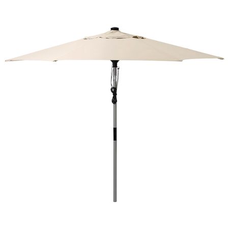 Зонт от солнца, серый под дерево/бежевый 300 см IKEA BETSÖ БЕТСО / LINDÖJA ЛИНДЭЙА 193.247.35