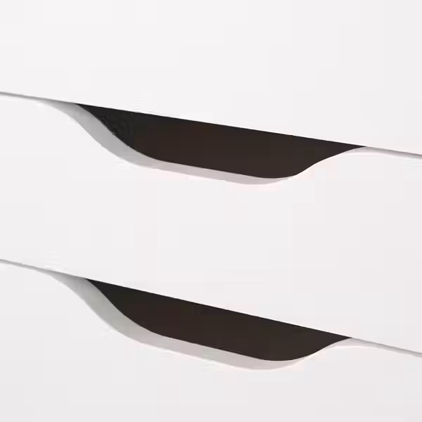 ALEX Секция с 9 ящиками - белый 36x116 см - схема-чертеж с размерами