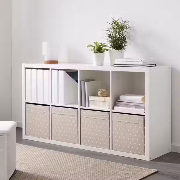 DRÖNA Коробка - бежевый/точечный 33x38x33 см - фото 4