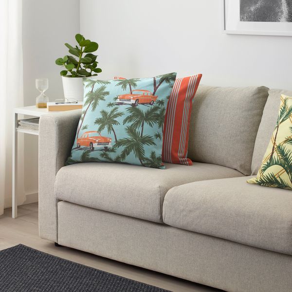 Чехол на подушку, синий/разноцветный 50x50 см IKEA СОММАР 2020 304.675.77 - фото 3