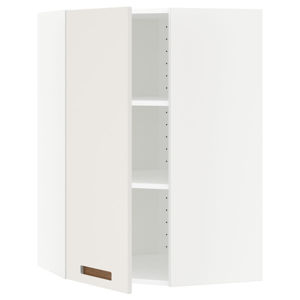 Угловой навесной шкаф с полками МЕТОД, белый, Мэрста белый - схема-чертеж с размерами