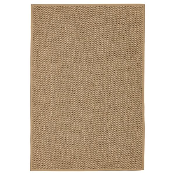 Ковер безворсовый, неокрашенный/коричневый 133x195 см IKEA HELLESTED ХЕЛЛЕСТЕД 804.079.82 - фото 1