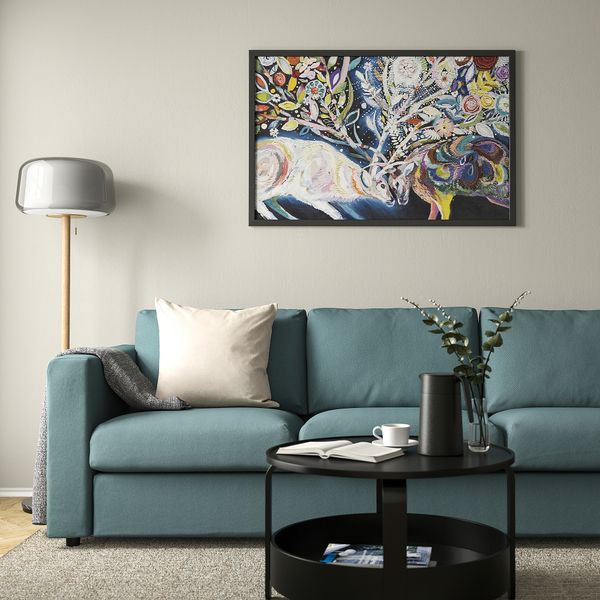 Картина с рамой, 118x78 см, Столкновение/черный IKEA BJÖRKSTA 694.715.97 - фото 4