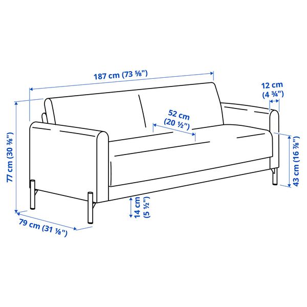 IKEA, дополнительный ракурс - схема-чертеж с размерами