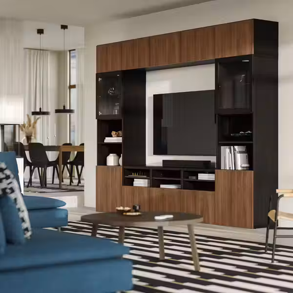 BESTÅ Комбинация для ТВ/стеклянные дверцы - фото 2