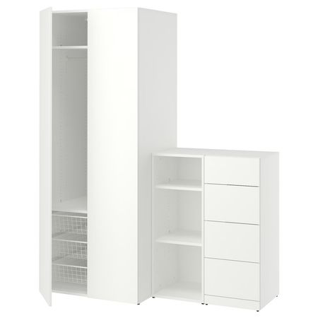 LASTARE ЛАСТАРЕ Гардероб, комбинация - белый 160x62x200 см