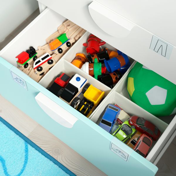 Комод с 3 ящиками, 60x42x63 см, белый, бледно-бирюзовый IKEA PLATSA ПЛАТСАA ПЛАТСА, SMÅSTAD СМОСТАД 094.201.53 - схема-чертеж с размерами