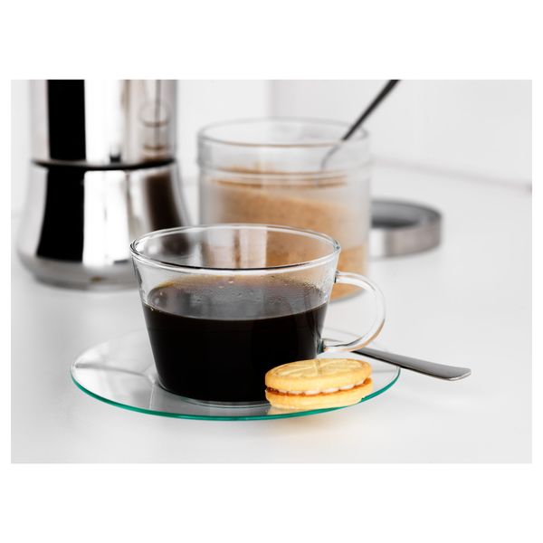 Чашка с блюдцем ГЭЛЛ, прозрачное стекло (20 сл) - схема-чертеж с размерами